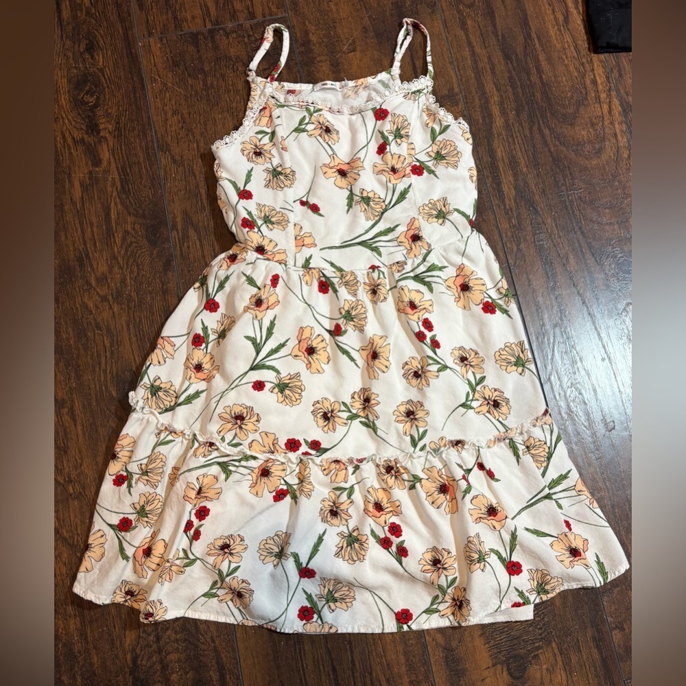 3rd‎ + MALT White & Yellow spring floral mini dress